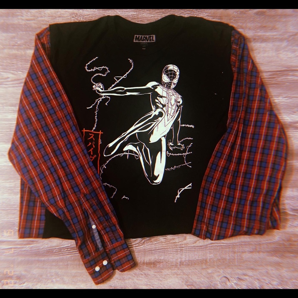 A Spider-Man flannel rework